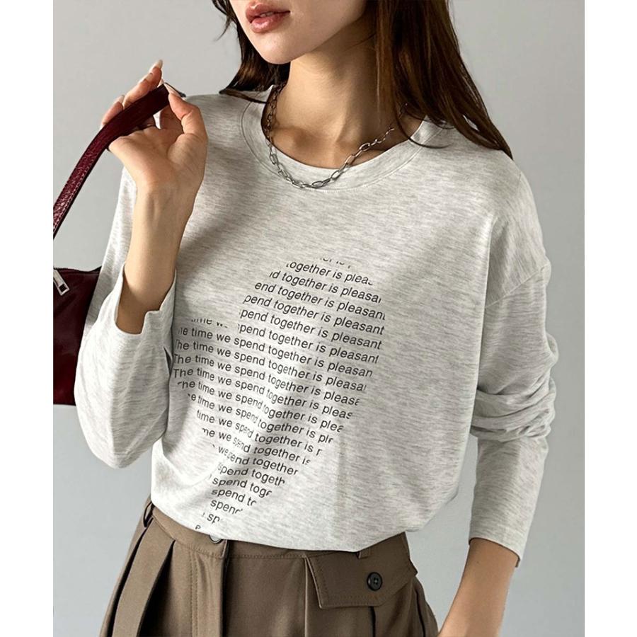 【mily bilet】 トップス Tシャツ レディース ハート グラフィック 指穴 サムホール ロング Tee 天竺 カットソー 素材 大きいサイズ 秋 冬 | classicalelf | 14