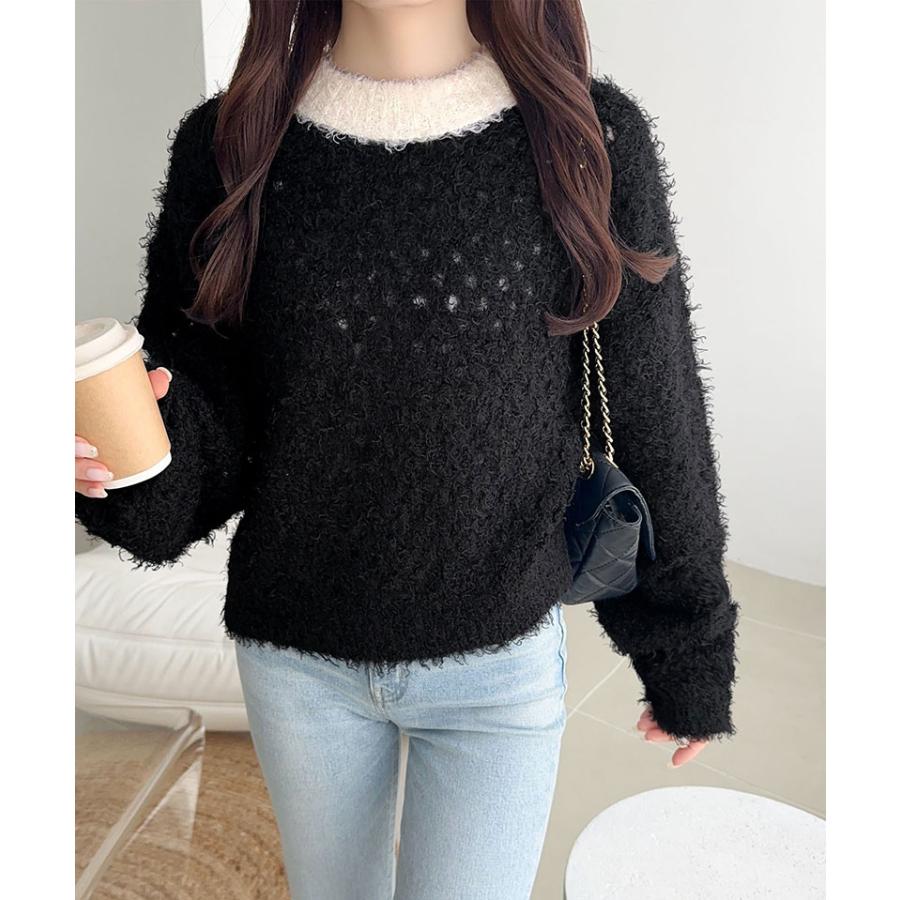 【mily bilet】カーディガン レディース 秋 トップス ニット 前後2way メタルボタン フェザーヤーン ふわっと感 大人可愛い 透け感 軽やか こなれ感 | classicalelf | 11