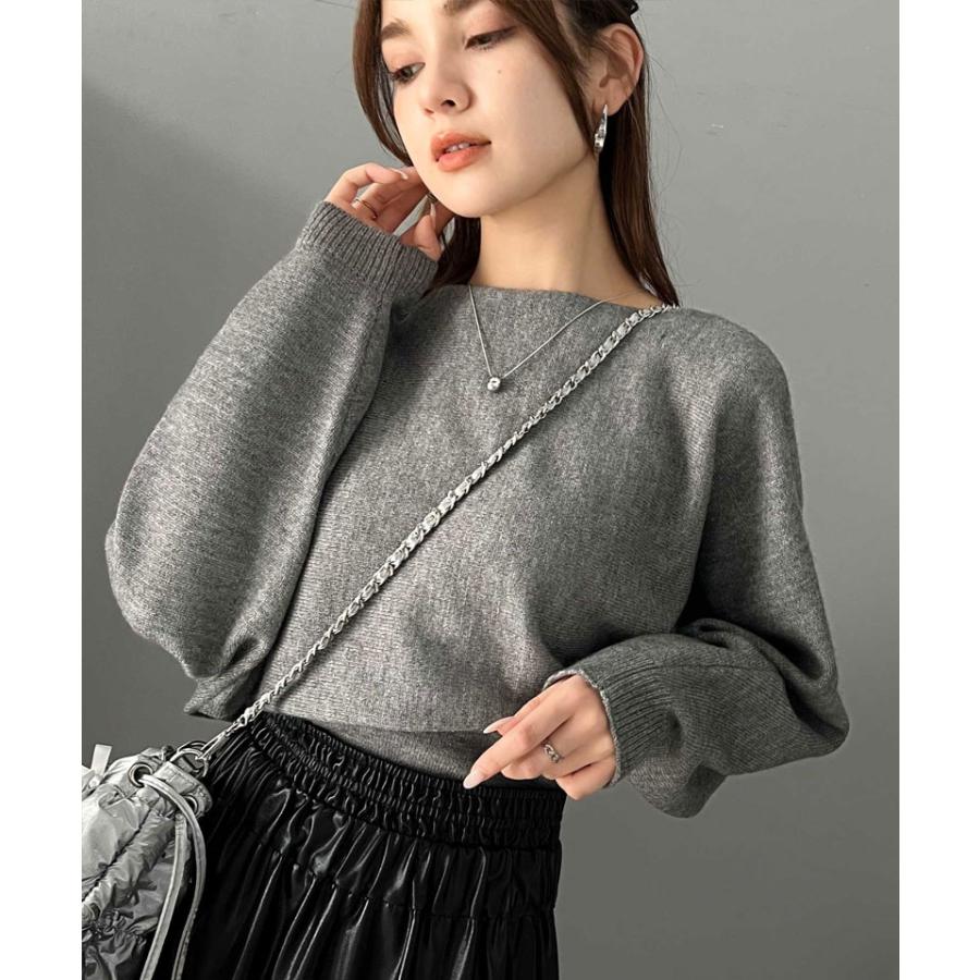 【mily bilet】 トップス ボレロニット キャミソール アンサンブル レディース マルチway リボン ドルマン ガーリー オフショルダー ショート丈 | classicalelf | 08