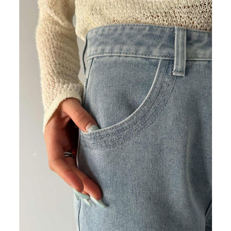 【mily bilet】ボトムス パンツ レディース デニムパンツ 花柄レース ワイドパンツ ストレート ワイドデニムパンツ モチーフレース 大きいサイズ 春 夏 | classicalelf | 14