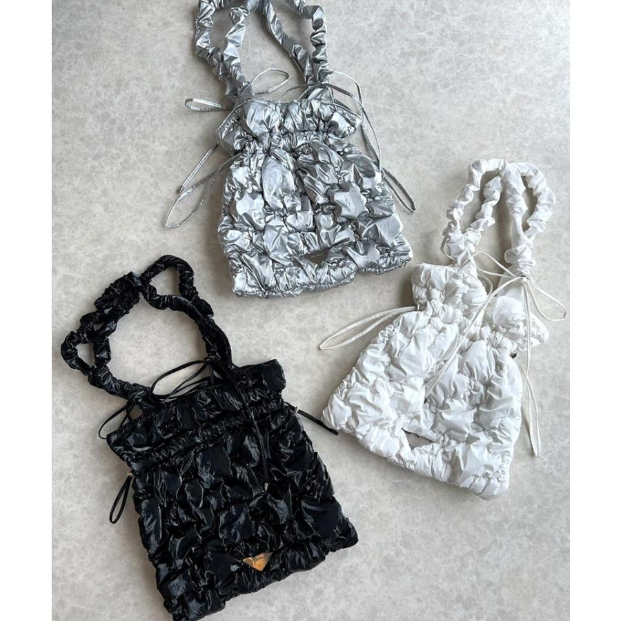 【mily bilet】 バッグ トートバッグ レディース リボン ドロスト キルティング 巾着 2way コンフォートバッグ シャイニー ギャザー シャーリング | classicalelf | 10