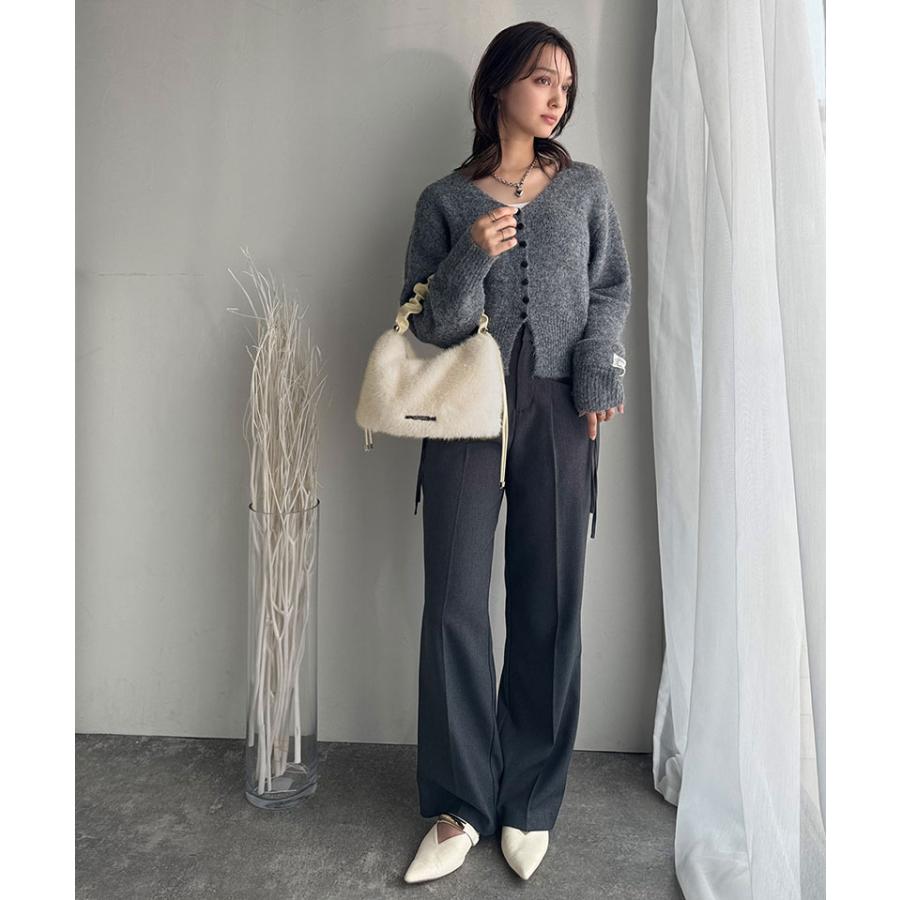 【mily bilet】ハンドバッグ レディース ファーバッグ ロゴプレート ボリュームファ ふわふわ 2WAY 表革 存在感抜群 大人可愛い ドロースハンドル | classicalelf | 04