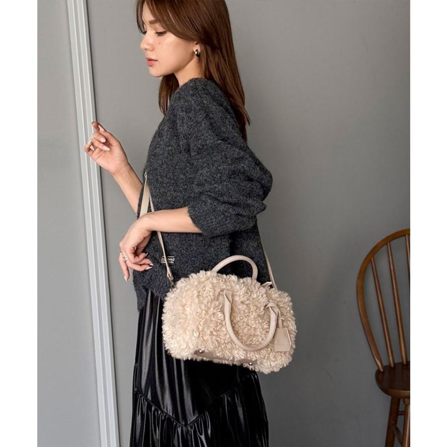 【mily bilet】バッグ ボストンバッグ レディース キーチャーム 使い ２WAY ボア ミニ ボストン 大きいサイズ 秋 冬 クラシカルエル | classicalelf | 03