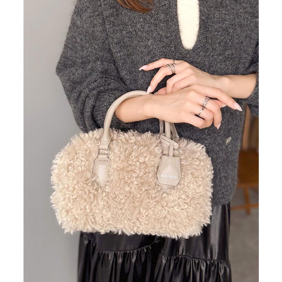 【mily bilet】バッグ ボストンバッグ レディース キーチャーム 使い ２WAY ボア ミニ ボストン 大きいサイズ 秋 冬 クラシカルエル | classicalelf | 04