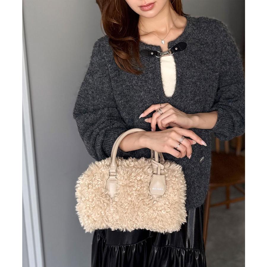 【mily bilet】バッグ ボストンバッグ レディース キーチャーム 使い ２WAY ボア ミニ ボストン 大きいサイズ 秋 冬 クラシカルエル | classicalelf | 06