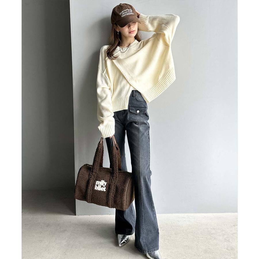 【mily bilet】バッグ ボストンバッグ レディース ふわもこ ロゴ 刺繍 ボアボストン 大きいサイズ 秋 冬 2025aw クラシカルエルフ | classicalelf | 11