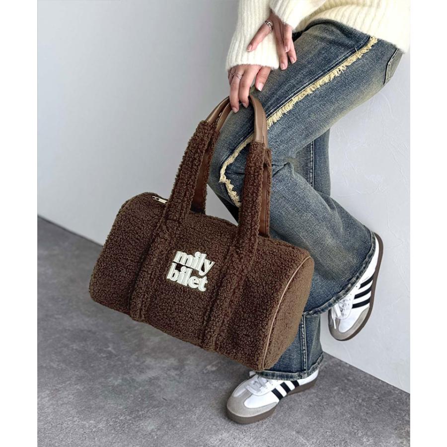 【mily bilet】バッグ ボストンバッグ レディース ふわもこ ロゴ 刺繍 ボアボストン 大きいサイズ 秋 冬 2025aw クラシカルエルフ | classicalelf | 12