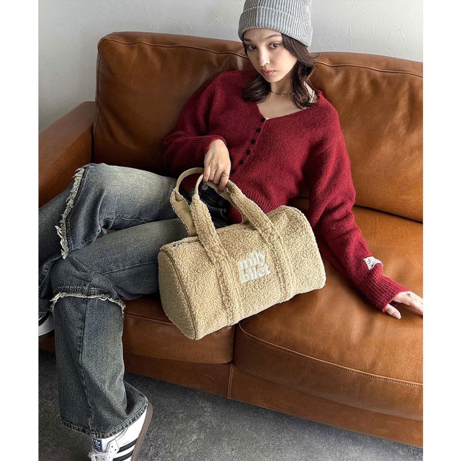 【mily bilet】バッグ ボストンバッグ レディース ふわもこ ロゴ 刺繍 ボアボストン 大きいサイズ 秋 冬 2025aw クラシカルエルフ | classicalelf | 14