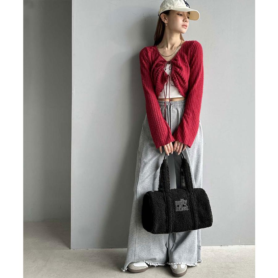 【mily bilet】バッグ ボストンバッグ レディース ふわもこ ロゴ 刺繍 ボアボストン 大きいサイズ 秋 冬 2025aw クラシカルエルフ | classicalelf | 03