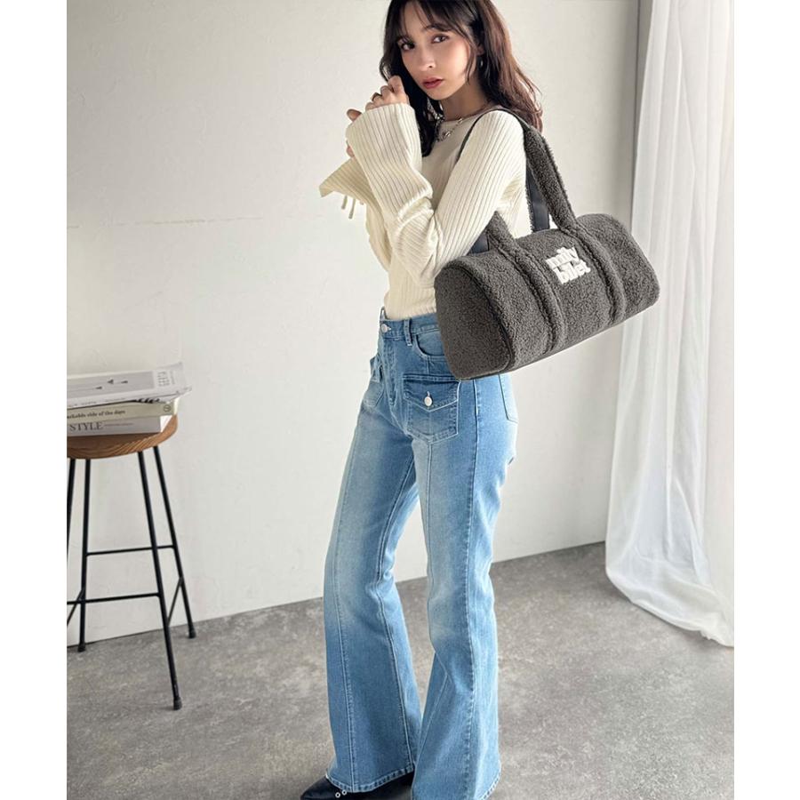 【mily bilet】バッグ ボストンバッグ レディース ふわもこ ロゴ 刺繍 ボアボストン 大きいサイズ 秋 冬 2025aw クラシカルエルフ | classicalelf | 07