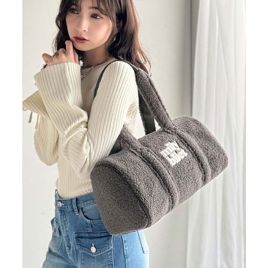 【mily bilet】バッグ ボストンバッグ レディース ふわもこ ロゴ 刺繍 ボアボストン 大きいサイズ 秋 冬 2025aw クラシカルエルフ | classicalelf | 09