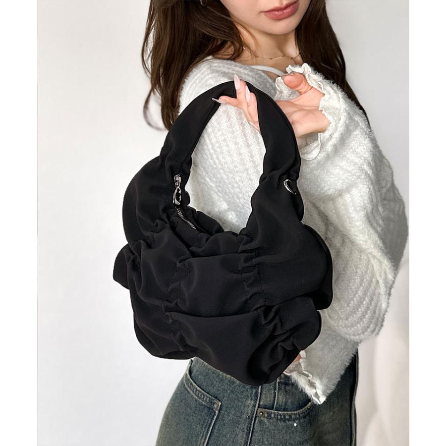 【mily bilet】バッグ ハンドバッグ レディース 2way スウェード 風 コイン チャーム 付き ギャザー チェーン ショルダー 取り外し 可能 大きいサイズ | classicalelf | 10