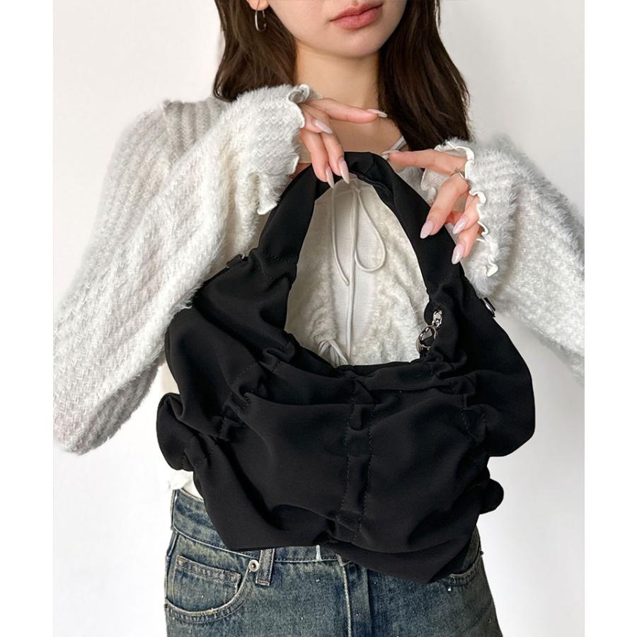 【mily bilet】バッグ ハンドバッグ レディース 2way スウェード 風 コイン チャーム 付き ギャザー チェーン ショルダー 取り外し 可能 大きいサイズ | classicalelf | 11