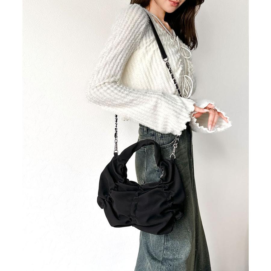 【mily bilet】バッグ ハンドバッグ レディース 2way スウェード 風 コイン チャーム 付き ギャザー チェーン ショルダー 取り外し 可能 大きいサイズ | classicalelf | 13