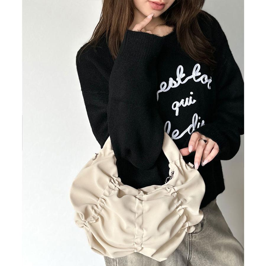 【mily bilet】バッグ ハンドバッグ レディース 2way スウェード 風 コイン チャーム 付き ギャザー チェーン ショルダー 取り外し 可能 大きいサイズ | classicalelf | 03