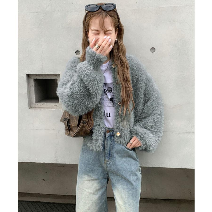 【mily bilet】 トップス カーディガン レディース ふんわり ボリューム 袖 クロップド丈 シャギー カーデ オーバーサイズ 羽織り レイヤード | classicalelf | 11