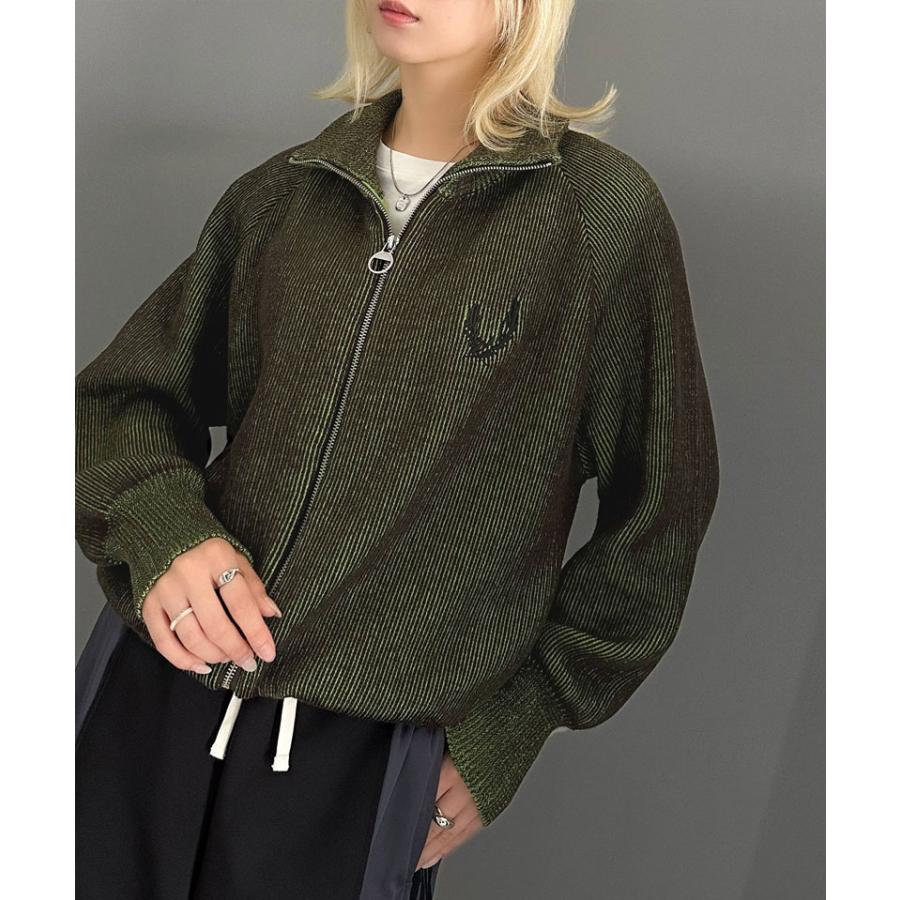 【mily bilet】 トップス ニット レディース カーディガン ダブルジップ ミックスライク 畦編み ワンポイント 胸刺繍 スタンドカラー スタンド衿 | classicalelf | 12