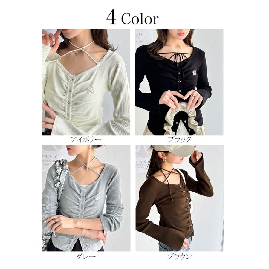 【mily bilet】トップス ニット レディース 胸シャーリングニット | classicalelf | 01