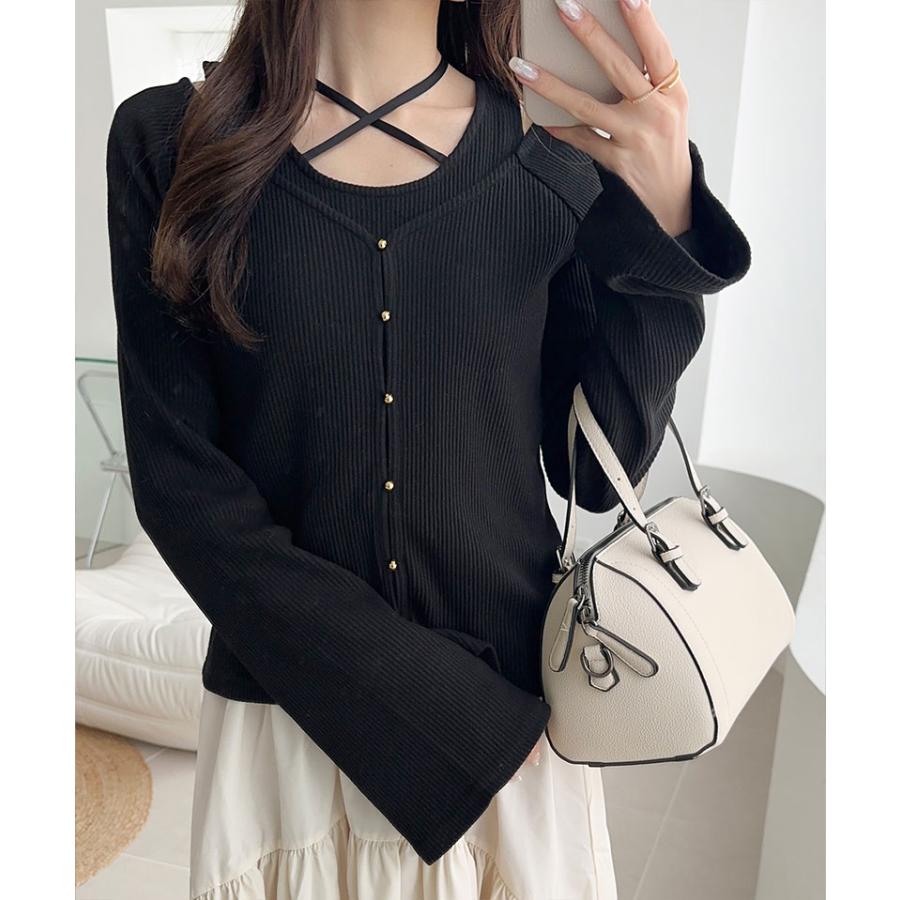 【mily bilet】トップス Tシャツ レディース ゴールド ボタン | classicalelf | 12