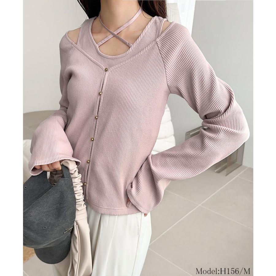 【mily bilet】トップス Tシャツ レディース ゴールド ボタン | classicalelf | 13