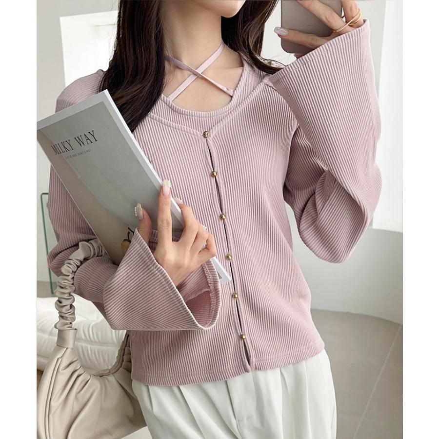 【mily bilet】トップス Tシャツ レディース ゴールド ボタン | classicalelf | 15