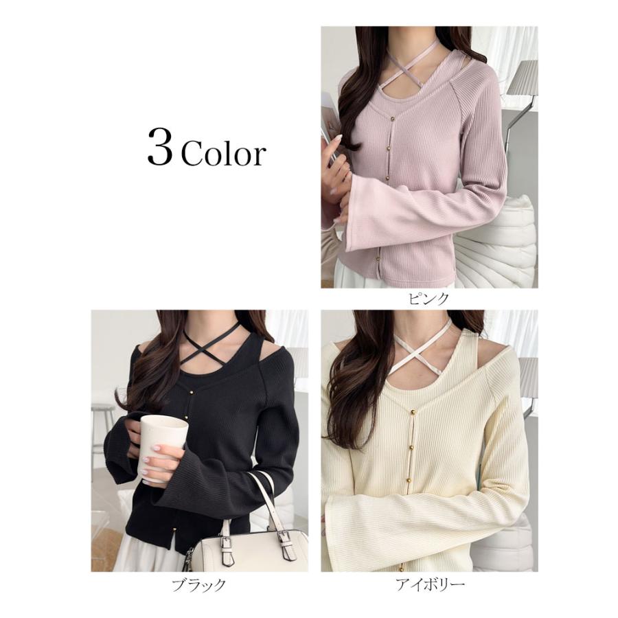 【mily bilet】トップス Tシャツ レディース ゴールド ボタン | classicalelf | 02