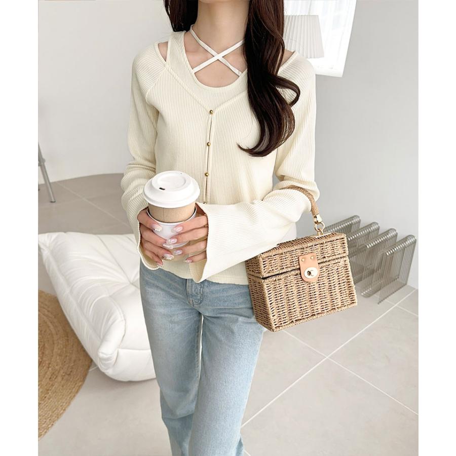 【mily bilet】トップス Tシャツ レディース ゴールド ボタン | classicalelf | 06