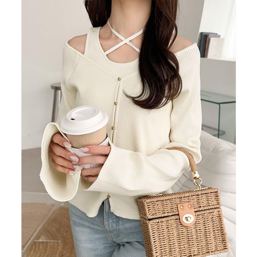 【mily bilet】トップス Tシャツ レディース ゴールド ボタン | classicalelf | 07