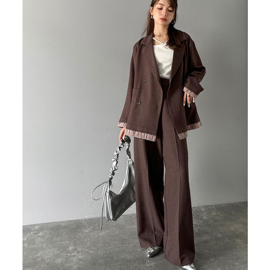 【mily bilet】ボトムス パンツ レディース リボン ワイドスラックス ワイドパンツ キレイ目 ガーリー センターライン ウエストリボン ワイドシルエット | classicalelf | 10