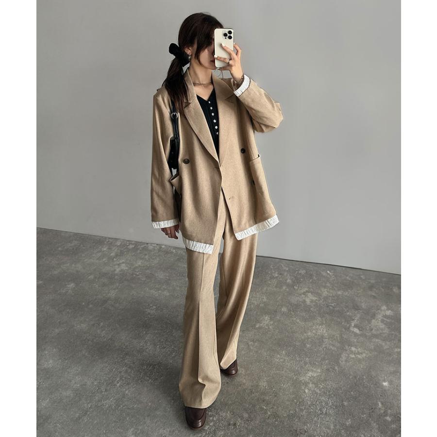 【mily bilet】ボトムス パンツ レディース リボン ワイドスラックス ワイドパンツ キレイ目 ガーリー センターライン ウエストリボン ワイドシルエット | classicalelf | 14