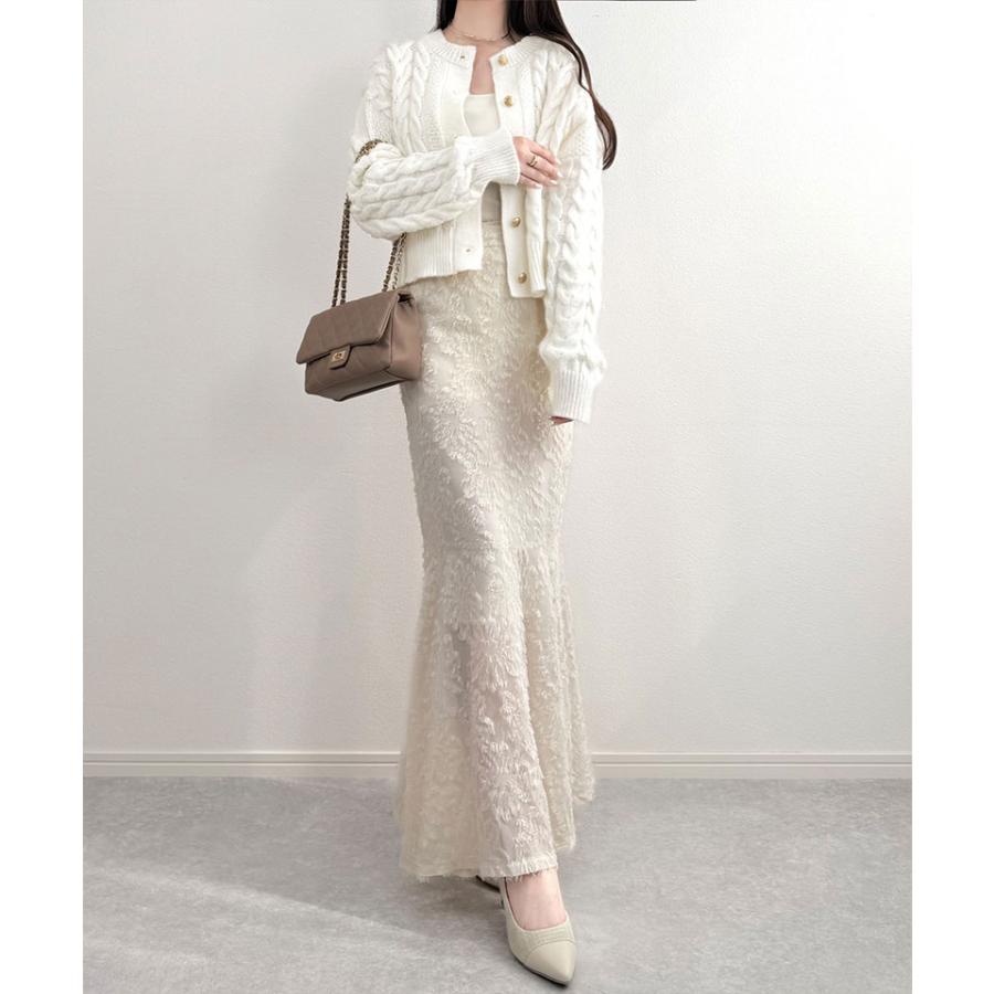 【mily bilet】 トップス カーディガン レディース エンブレム ゴールド ボタン ケーブル シャギー ニットカーデ 長袖 大きいサイズ 秋 冬 2025aw | classicalelf | 03