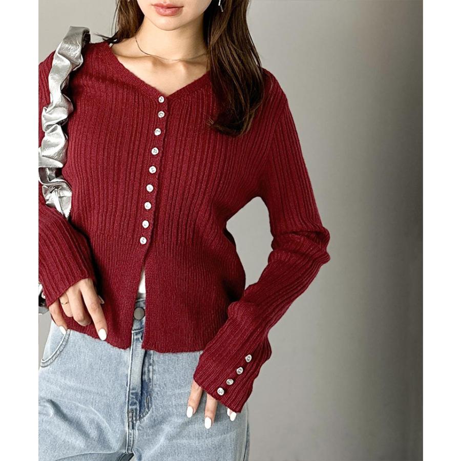 【mily bilet】トップス カーディガン レディース 多 ボタン 使い ランダム リブニット カーデ 着回し 羽織り ロングシーズン 長袖 大きいサイズ 秋 冬 | classicalelf | 15