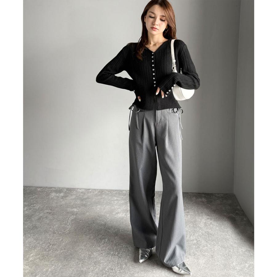 【mily bilet】トップス カーディガン レディース 多 ボタン 使い ランダム リブニット カーデ 着回し 羽織り ロングシーズン 長袖 大きいサイズ 秋 冬 | classicalelf | 09