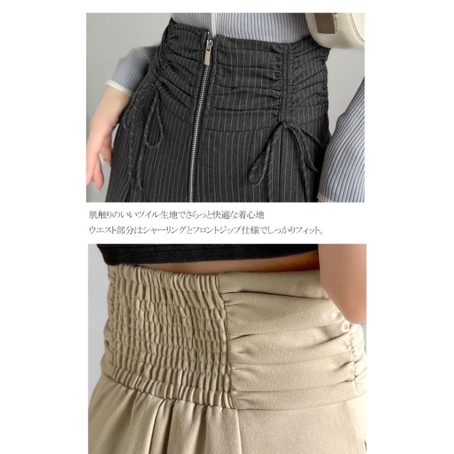 【mily bilet】 ボトムス パンツ レデイース コルセット 風 ウエスト シャーリング ハイウエスト タック 入り ワイドパンツ スタイルアップ 大きいサイズ | classicalelf | 16