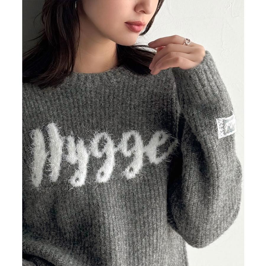 【mily bilet】トップス ニット レディース フェザー ジャガード ロゴ ミックスニット プルオーバー 長袖 ゆるっと オーバーサイズ 大きいサイズ | classicalelf | 10