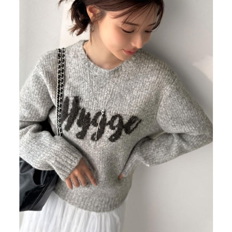 【mily bilet】トップス ニット レディース フェザー ジャガード ロゴ ミックスニット プルオーバー 長袖 ゆるっと オーバーサイズ 大きいサイズ | classicalelf | 15