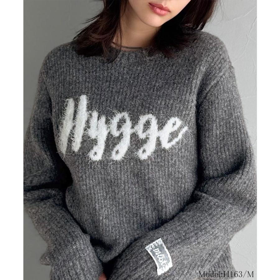 【mily bilet】トップス ニット レディース フェザー ジャガード ロゴ ミックスニット プルオーバー 長袖 ゆるっと オーバーサイズ 大きいサイズ | classicalelf | 07