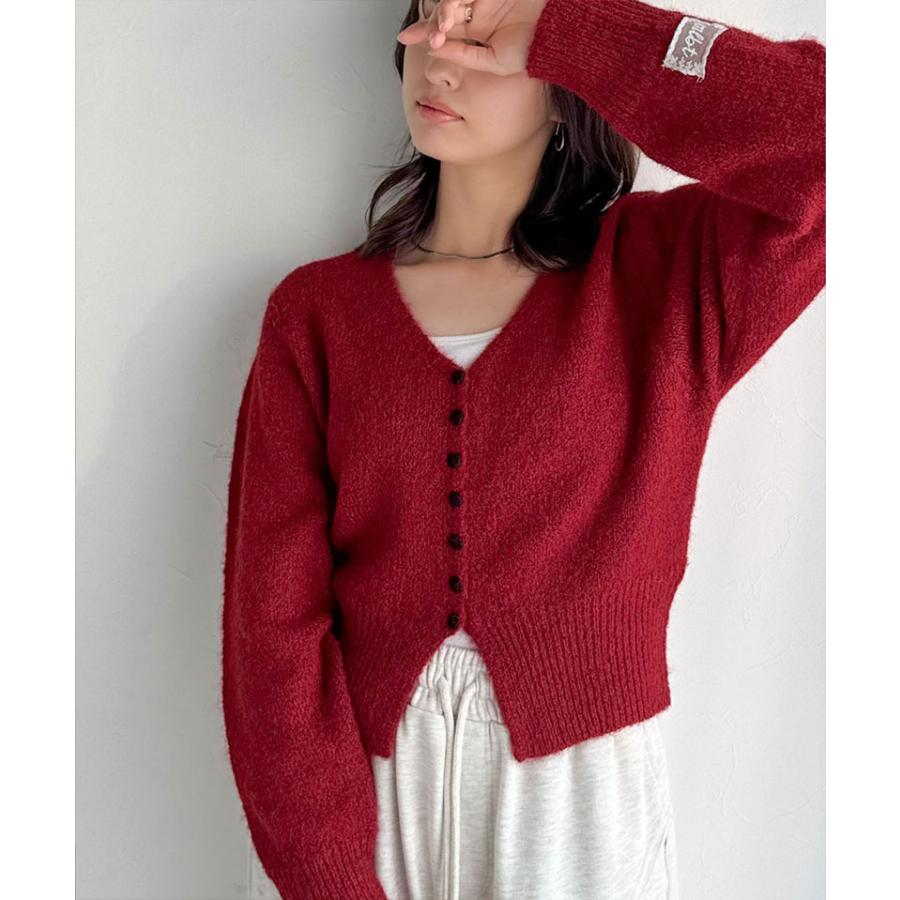 【mily bilet】 トップス カーディガン レディース レース ネーム 付き くるみ ボタン ミックス ニットカーデ 長袖 ショート丈 大きいサイズ 秋 冬 | classicalelf | 14