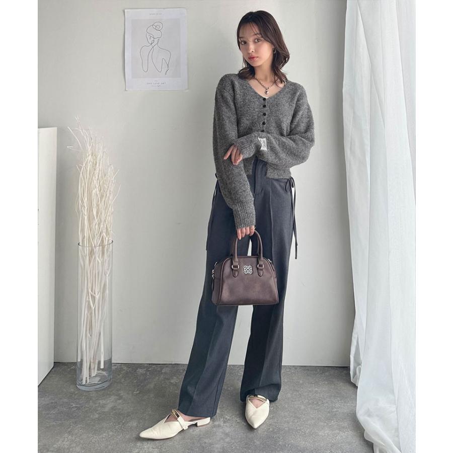 【mily bilet】 トップス カーディガン レディース レース ネーム 付き くるみ ボタン ミックス ニットカーデ 長袖 ショート丈 大きいサイズ 秋 冬 | classicalelf | 09