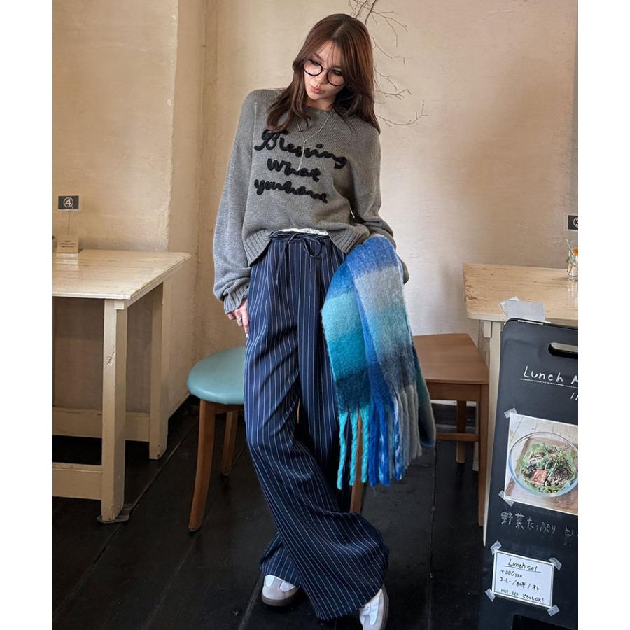 【mily bilet】トップス ニット レディース プルオーバー コード刺繍 ネップニット 華やか カジュアル ゆったり リラックス感 ポップ デイリーユース | classicalelf | 10