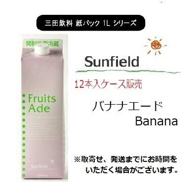 バナナ エード 1000ml×12本 ケース販売 業務用 カクテル 製菓 タピオカ スムージー 三田飲料｜classicalcoffee