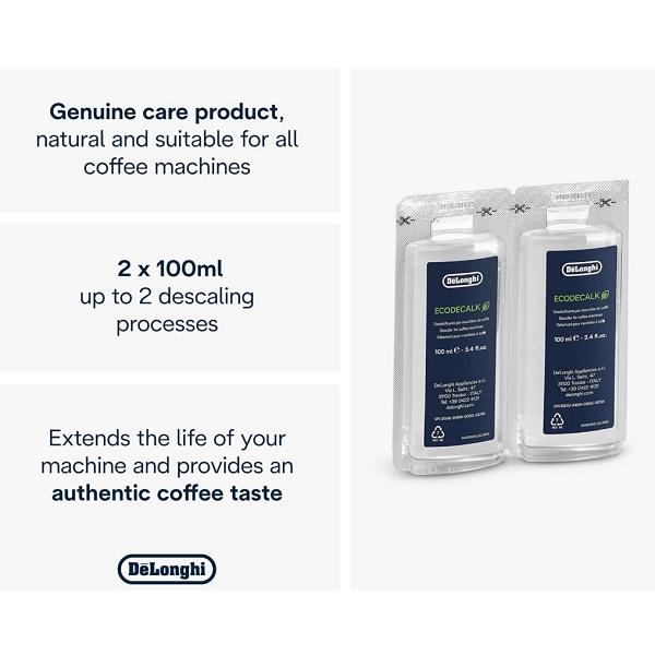 デロンギ（DeLonghi） コーヒーマシン用 除石灰剤 DLSC200 100ml 2本入