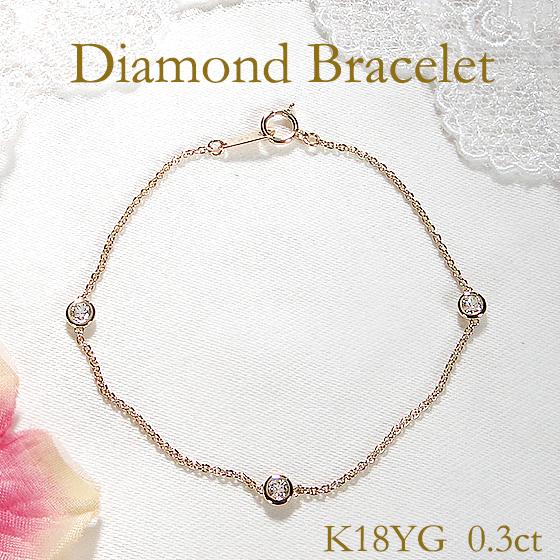 クラシックチェス K18YG ダイヤモンド サークル ブレスレット