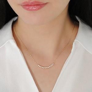 ネックレス ダイヤモンド イエローゴールド レディース ペンダント ライン 18k 18金 YG SIクラス シンプル プレゼント 誕生日 クリスマス CSN00132-18Yの画像
