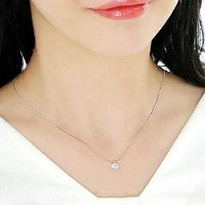 ネックレス ダイヤモンド プラチナ レディース pt900 0.5ct 一粒 SI-Goodクラス ダイア ギフト プレゼント 婚約 一粒 定番 diamond CSN00161-ptの画像