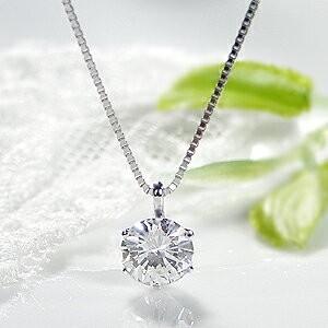 ネックレス ダイヤモンド プラチナ レディース pt900 0.5ct 一粒 SI-Goodクラス ダイア ギフト プレゼント 婚約 一粒 定番 diamond CSN00161-ptの画像