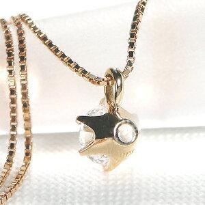 K18YG 0.2ct 一粒 ダイヤモンド ネックレス 0.2カラット 一粒 ダイヤ 一粒石 ペンダント イエロー ゴールド ダイア ひと粒 １粒 プレゼント 贈り物 CSN00184-18Yの画像