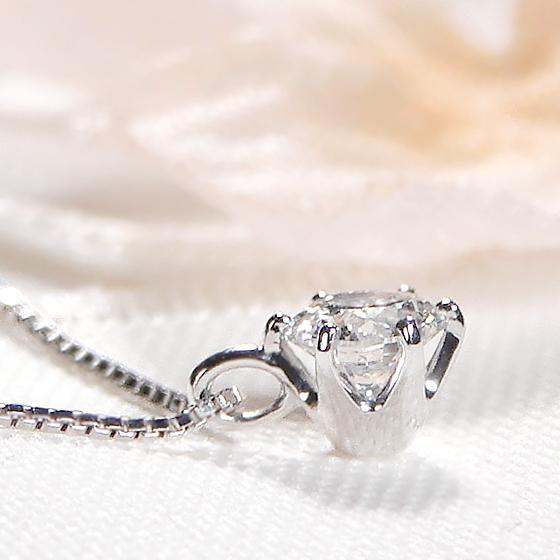 Classic CHESS ネックレス ダイヤモンド レディース 0.2ct 一粒 0.2 
