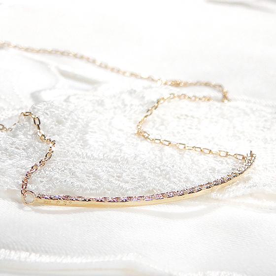 Classic CHESS K18YG リバーシブル ライン 0.27ct ネックレス