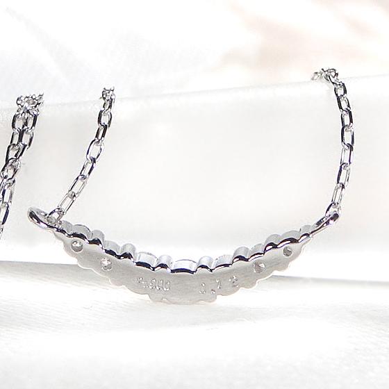 ネックレス ダイヤモンド プラチナ900 PT プラチナ 0.12ct グラデーション ダイヤ ペンダント プレゼント ライン 誕生日 ギフト 可愛い CSN00201-ptの画像